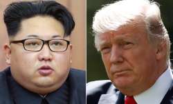 File pic - Kim Jong Un and Donald Trump