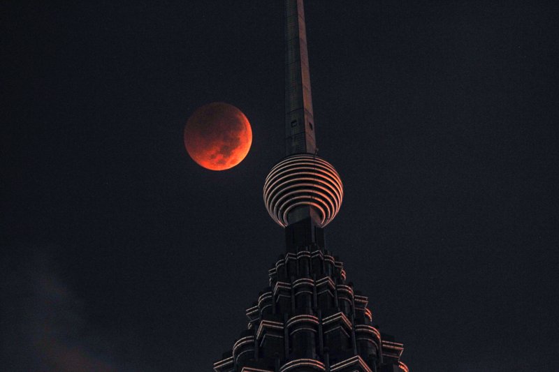 The total lunar eclipse, also featuring the Blood Moon, lasted for a whopping one hour and 43 minutes. This also outstrips the Super Blue Blood Moon combination that occurred in January of this year by nearly three-quarters of an hour.           